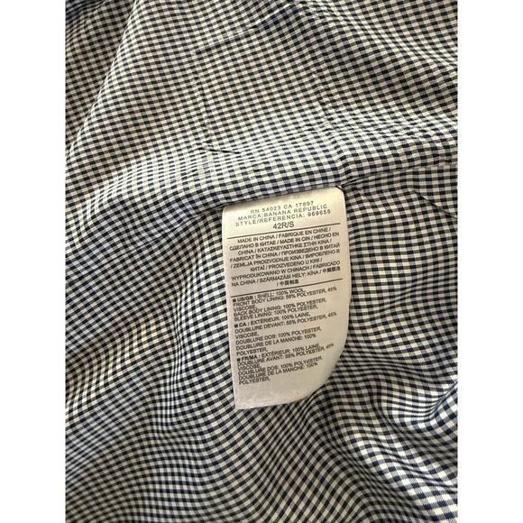 Banana Republic Navy Slim Fit 2 Button Birdseye Marzotto Italian Fabric 42 R/S - Picture 8 of 15